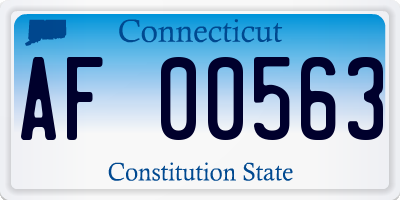 CT license plate AF00563