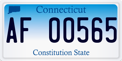 CT license plate AF00565