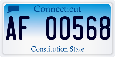 CT license plate AF00568