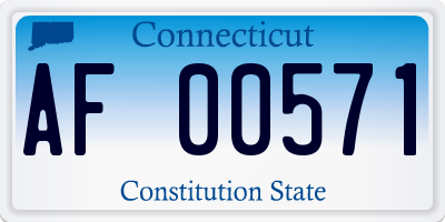 CT license plate AF00571