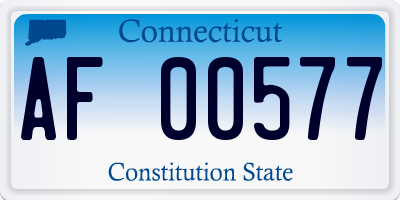 CT license plate AF00577