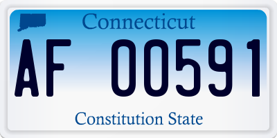 CT license plate AF00591