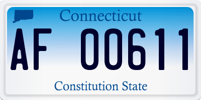 CT license plate AF00611