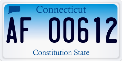CT license plate AF00612