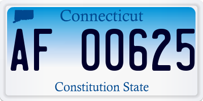 CT license plate AF00625