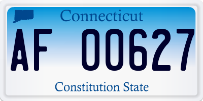 CT license plate AF00627