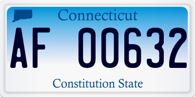 CT license plate AF00632