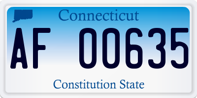 CT license plate AF00635