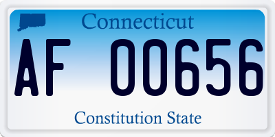 CT license plate AF00656