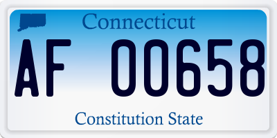 CT license plate AF00658