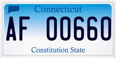 CT license plate AF00660