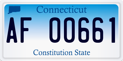 CT license plate AF00661