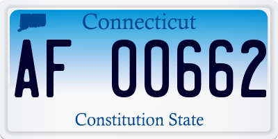 CT license plate AF00662