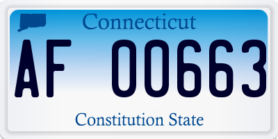CT license plate AF00663