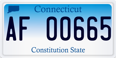 CT license plate AF00665