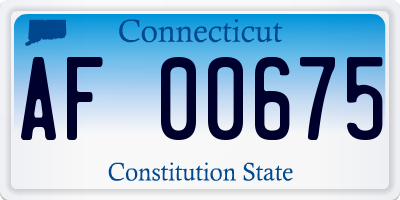CT license plate AF00675