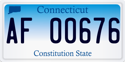 CT license plate AF00676