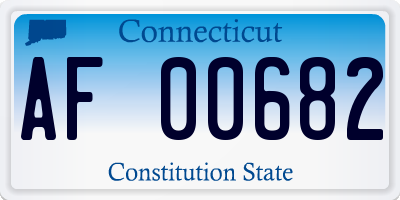 CT license plate AF00682