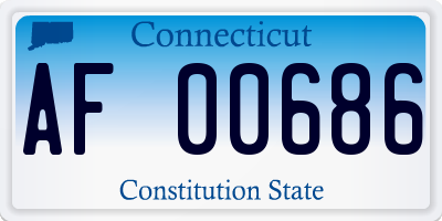 CT license plate AF00686
