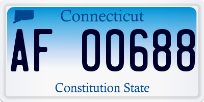 CT license plate AF00688