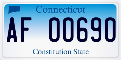 CT license plate AF00690