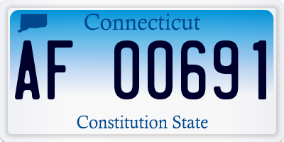 CT license plate AF00691