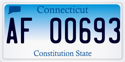CT license plate AF00693