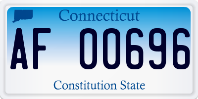 CT license plate AF00696