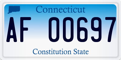 CT license plate AF00697