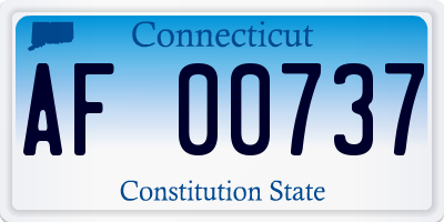 CT license plate AF00737