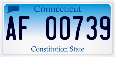 CT license plate AF00739