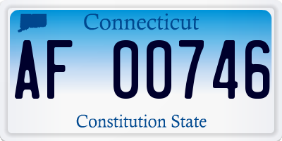 CT license plate AF00746