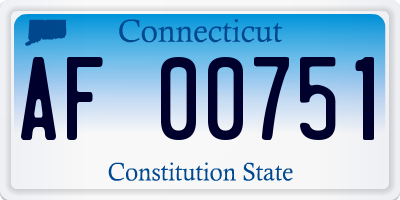 CT license plate AF00751