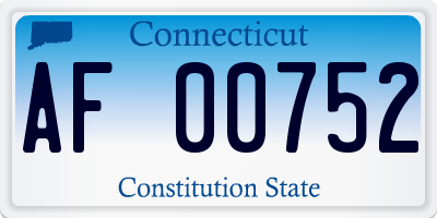 CT license plate AF00752