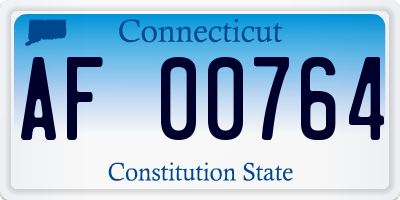 CT license plate AF00764