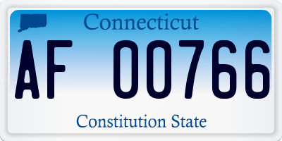CT license plate AF00766