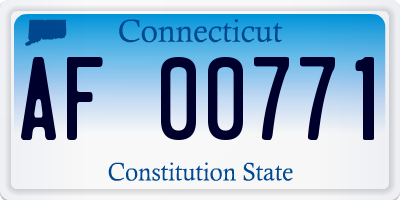 CT license plate AF00771