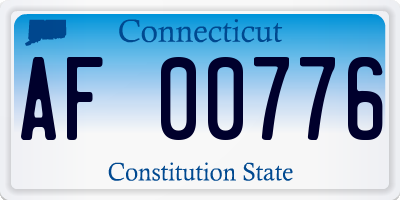 CT license plate AF00776