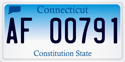 CT license plate AF00791
