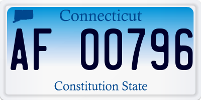 CT license plate AF00796