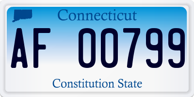 CT license plate AF00799