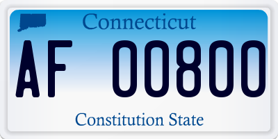 CT license plate AF00800