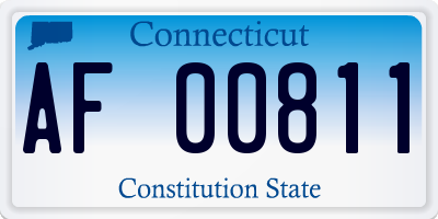 CT license plate AF00811