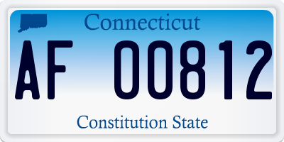 CT license plate AF00812