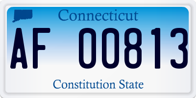 CT license plate AF00813
