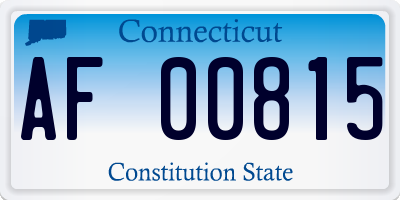 CT license plate AF00815