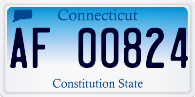 CT license plate AF00824