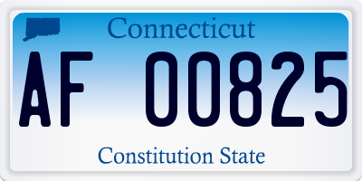 CT license plate AF00825