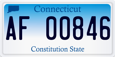 CT license plate AF00846