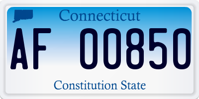 CT license plate AF00850